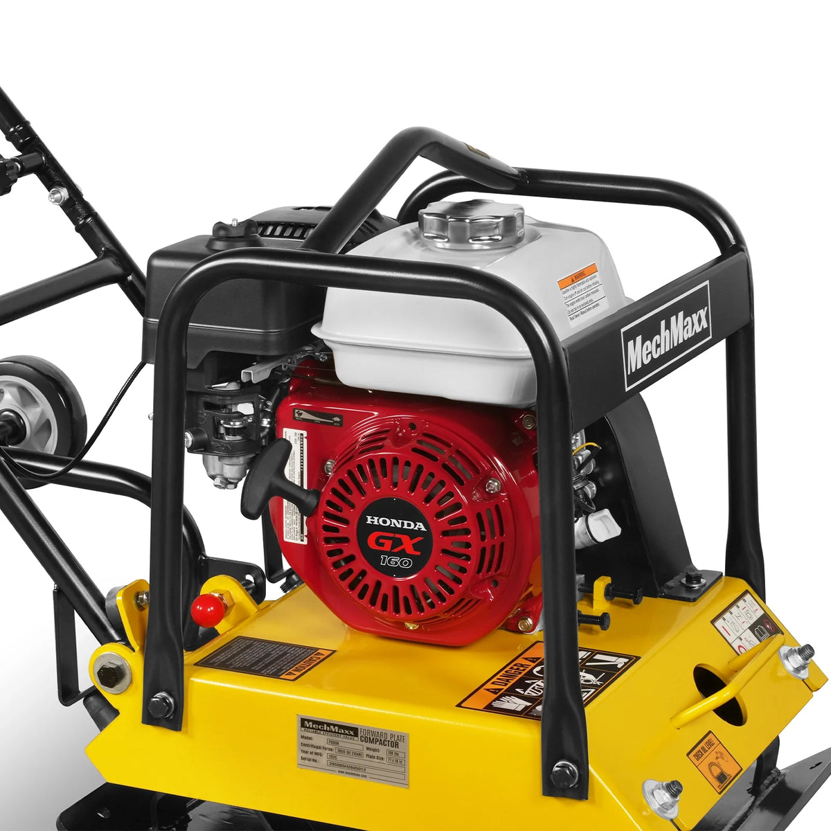 Honda GX160 Vibratory Plate Compactor with Wheel Kit, 3600 lb Centrifugal Force for Soil, Gravel, Asphalt and  - view 9