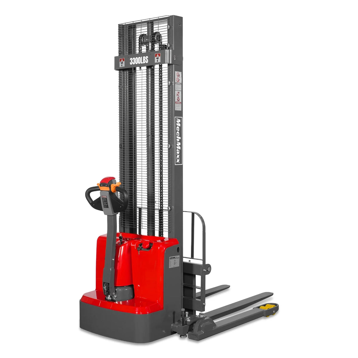 3300lbs Electric Straddle Stacker, 138" Lift, Adjustable Legs & Forks, F33-138SLA - view 25