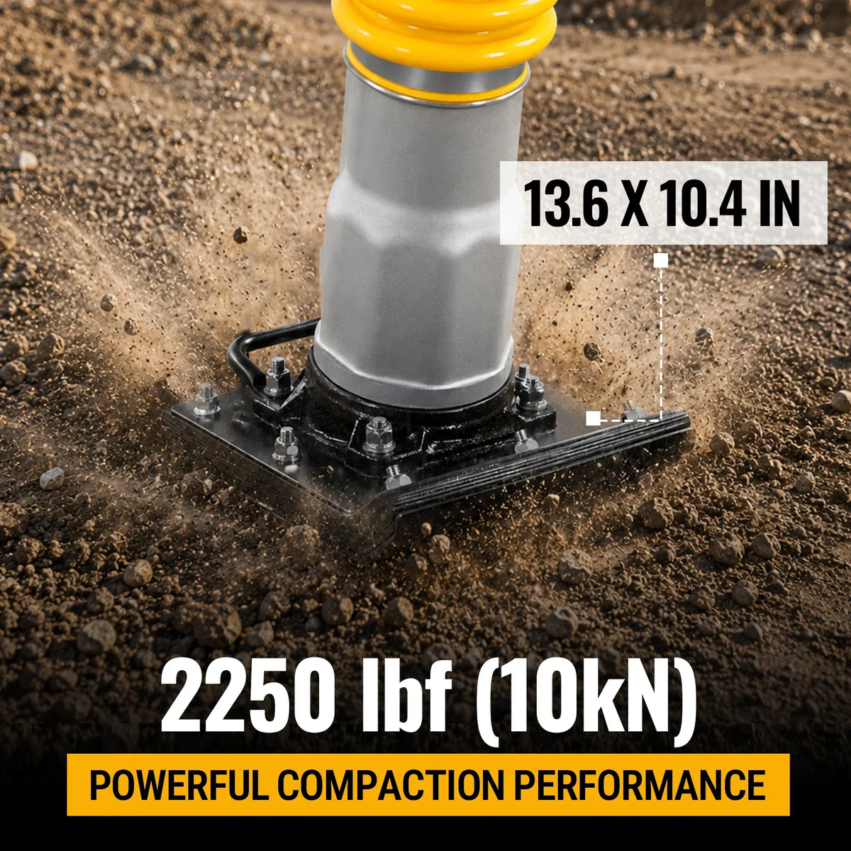 Honda GX100 Tamping Rammer with Wheel Kit, 2250 lb Impact Force Jumping Jack Tamper Compactor for Soil, Gravel - view 5