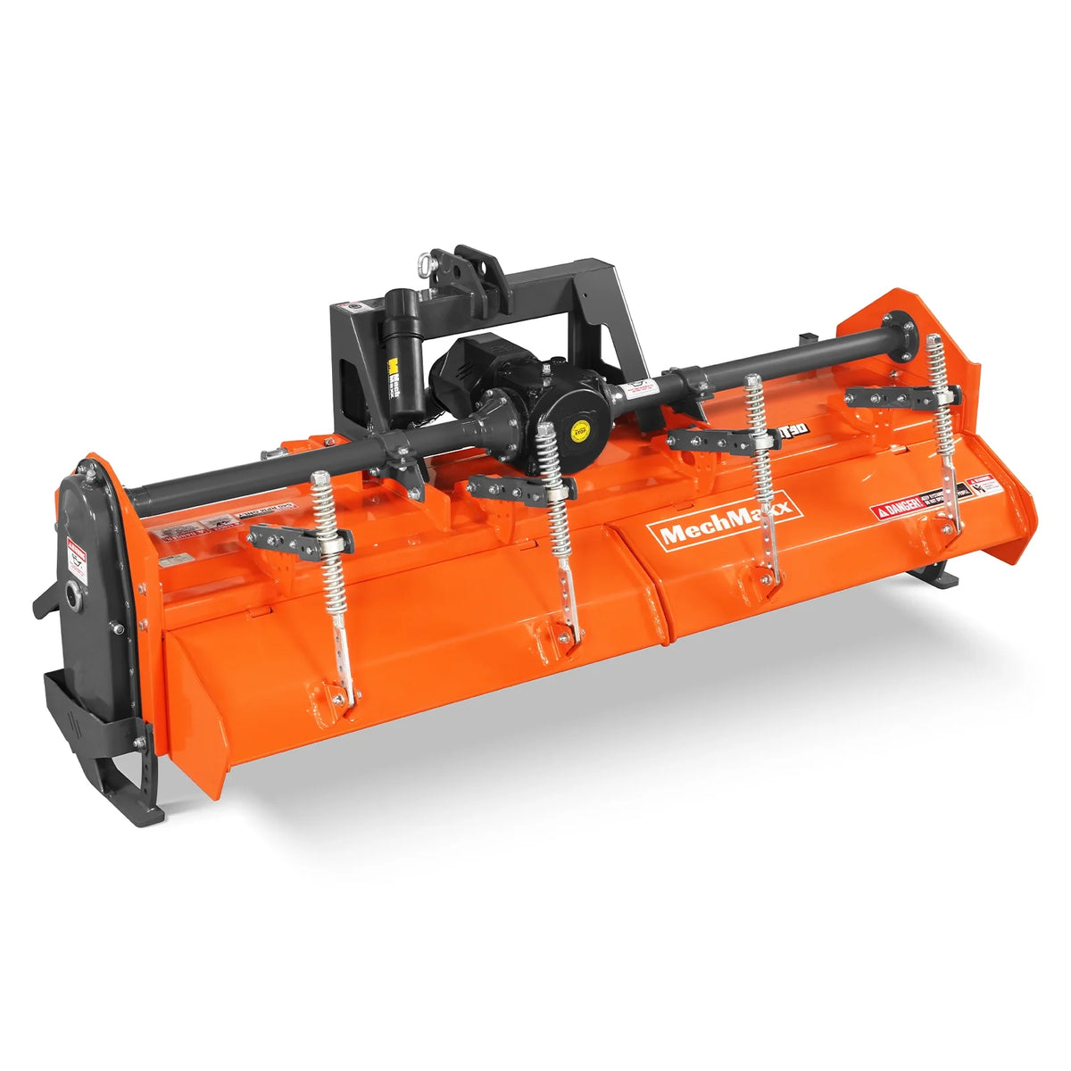 90 in Heavy Duty Rotary Tiller, 3 Point Hitch Cat.2, Gear Drive, PTO Shaft Included with Slip Clutch, 50-90 HP