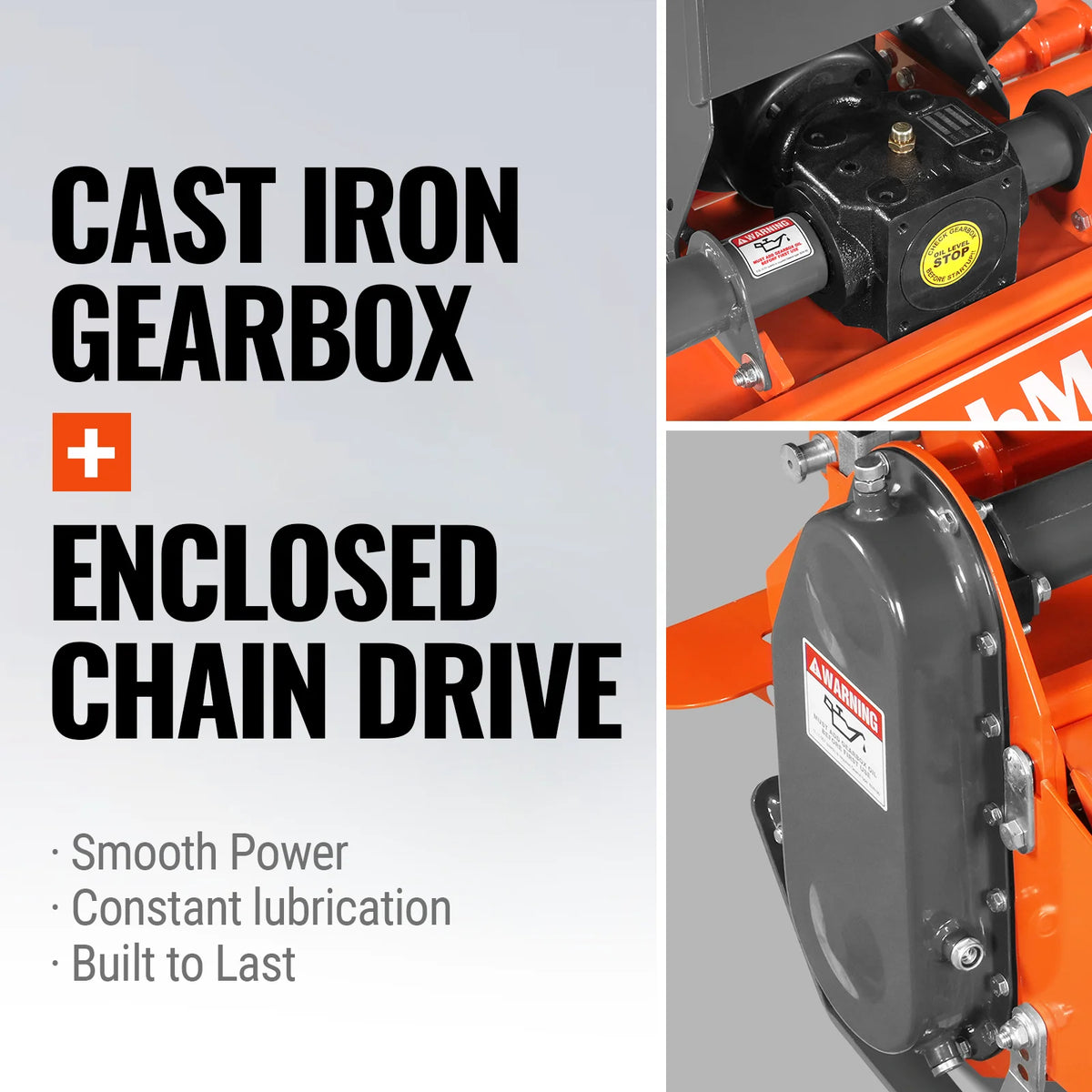 53 in Rotary Tiller, 3 Point Hitch Cat.1, Chain Drive, PTO Shaft Included with Shear Bolt, 18-35 HP, LRT53 - view 4