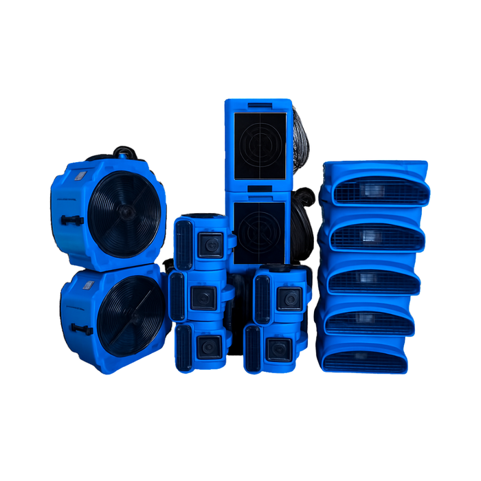 CAEL 12 Restoration Bundle – 2 × 45 LGR Dehumidifiers, 10 Air Movers