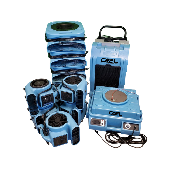 CAEL 12 Restoration Bundle – 1 × 70 LGR, HEPA Scrubber, 10 Air Movers
