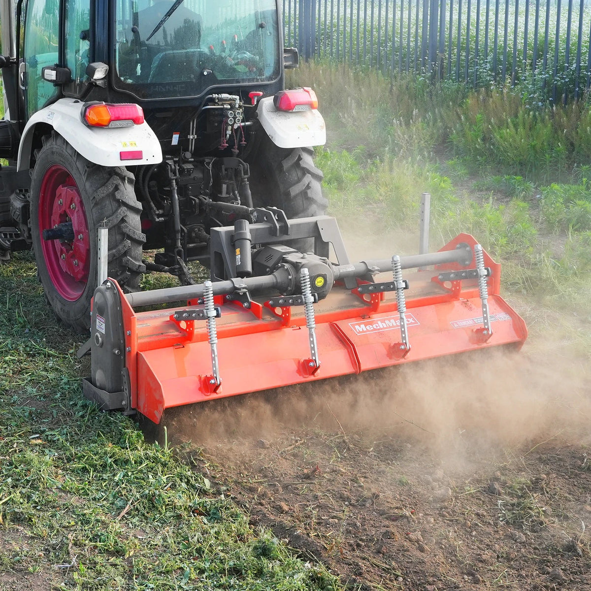 90 in Heavy Duty Rotary Tiller, 3 Point Hitch Cat.2, Gear Drive, PTO Shaft Included with Slip Clutch, 50-90 HP - view 7
