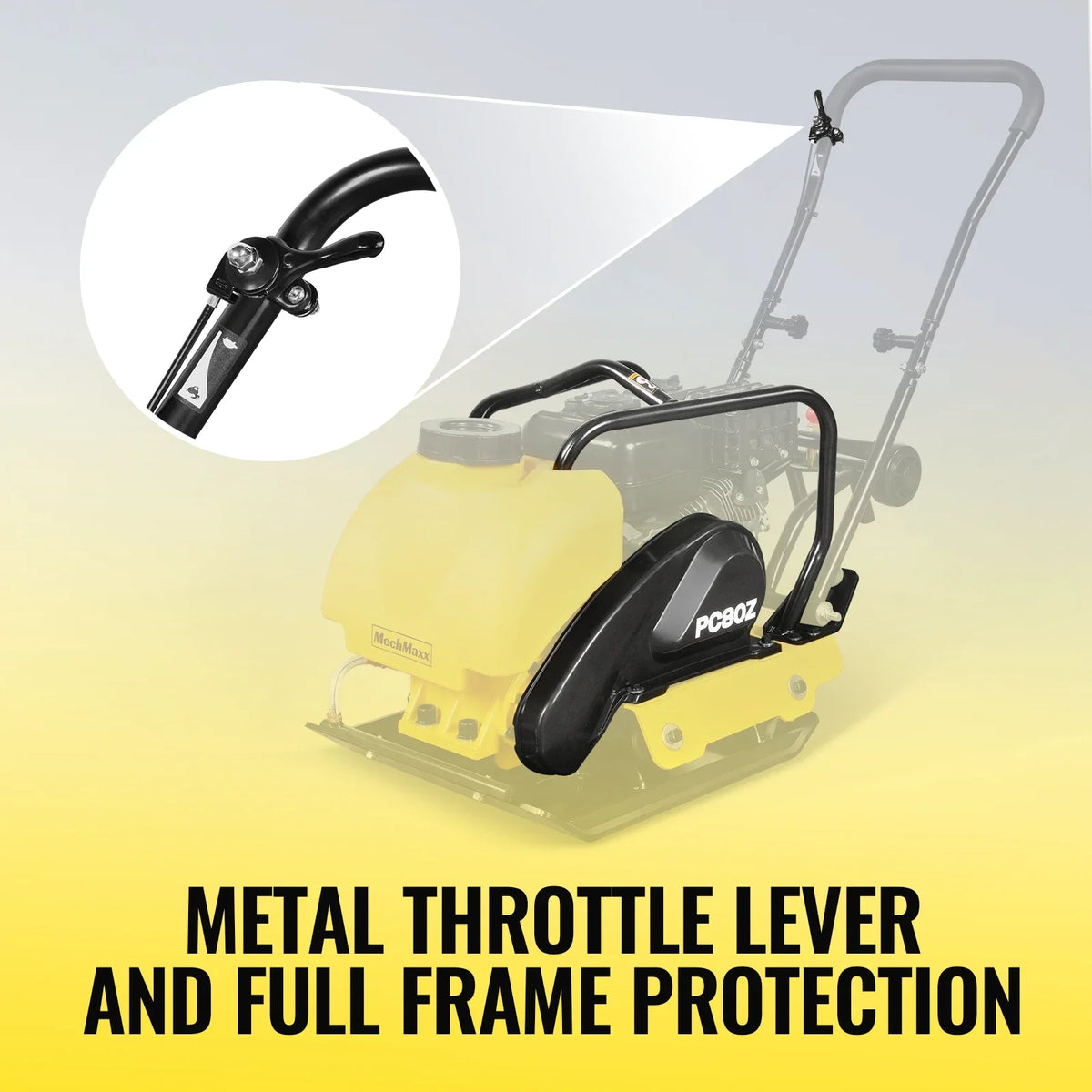 5.8 HP Vibratory Plate Compactor with Wheel Kit, 3150 lb Centrifugal Force for Soil, Gravel, Asphalt and Paver - view 5