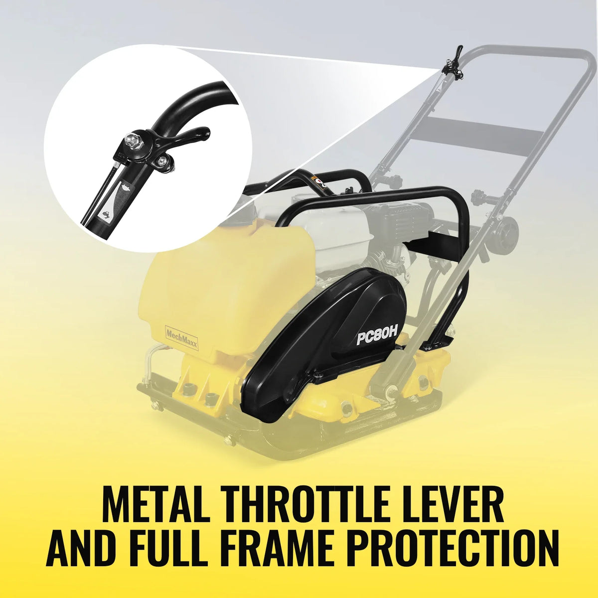 Honda GX160 Vibratory Plate Compactor with Wheel Kit, 3150 lb Centrifugal Force for Soil, Gravel, Asphalt and  - view 6