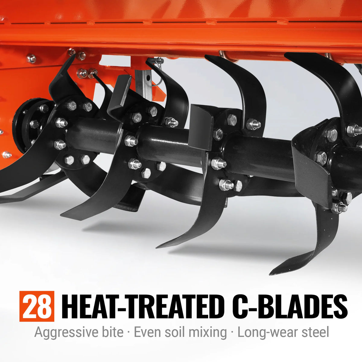 48 in Rotary Tiller, 3 Point Hitch Cat.1, Chain Drive, PTO Shaft Included with Shear Bolt, 18-35 HP, LRT48 - view 5