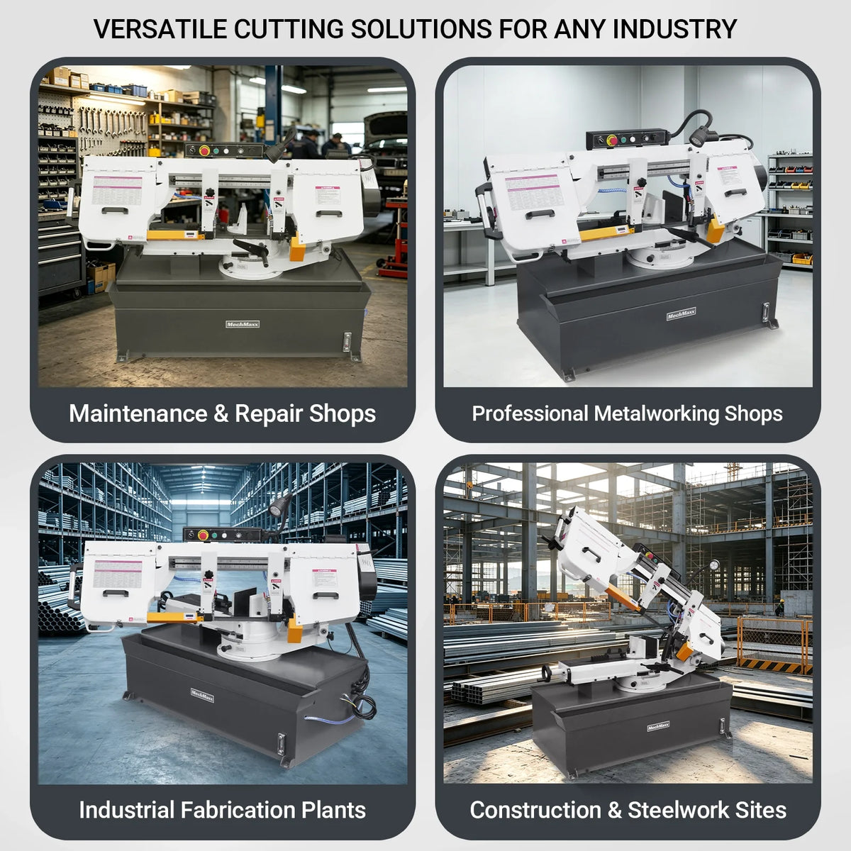 MechMaxx Metal Cutting Band Saw, 10 in Horizontal, 2 HP 220V, 0-45 Degree Mitering, Hydraulic Down Feed, Coola - view 9