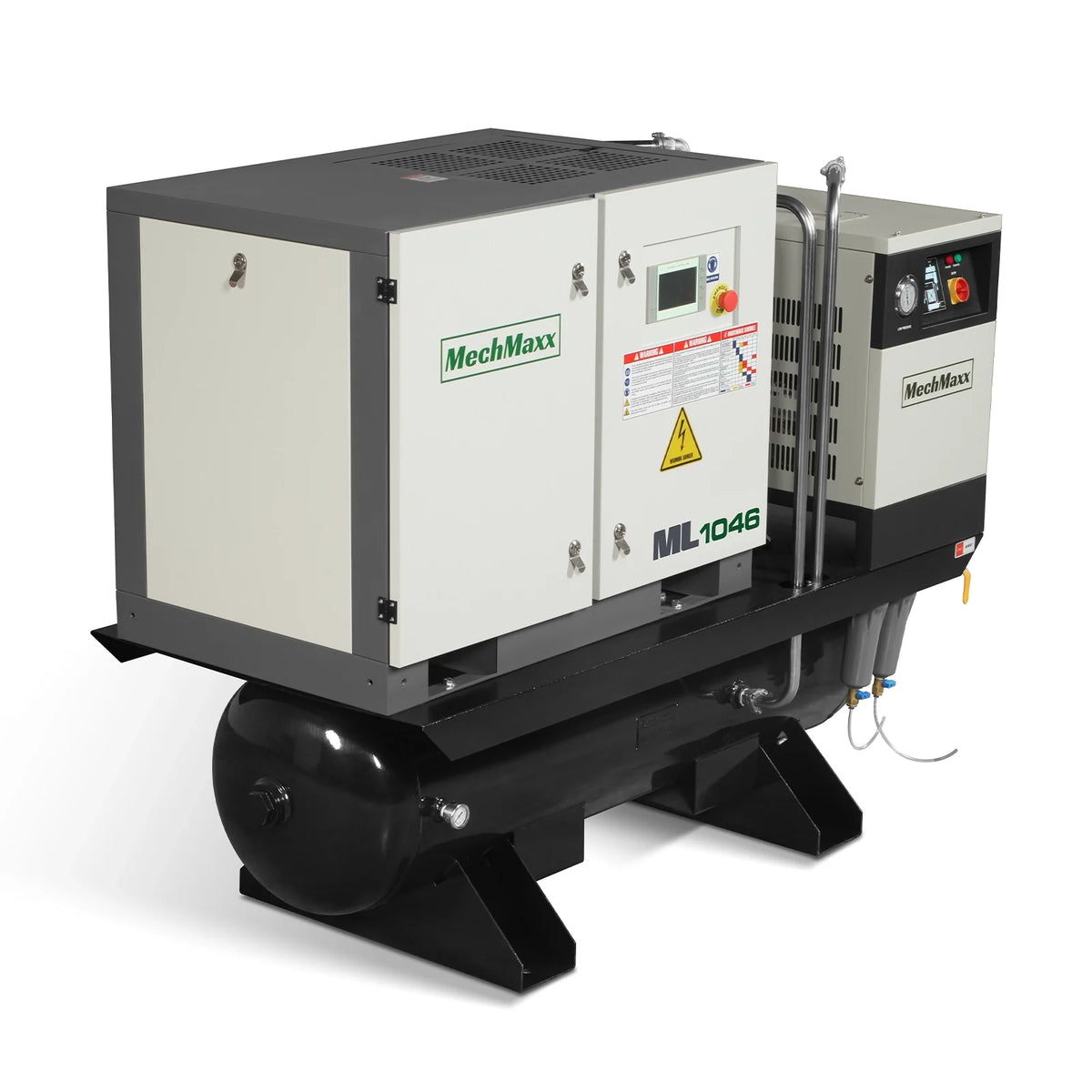 10HP Combined Rotary Screw Air Compressor with Dryer & 66-Gal ASME Tank | 32 CFM, 116 PSI, 460V 3-Phase - Indu - view 5