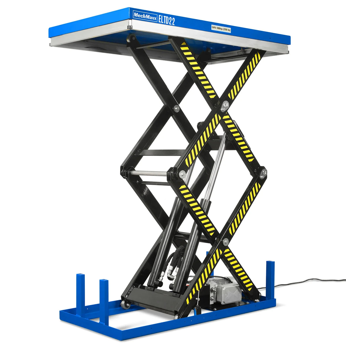 Wireless Remote Control Double Scissor Electric Hydraulic Lift Table, 2200lb Capacity, 51.2" x 32.3" Platform, - view 15