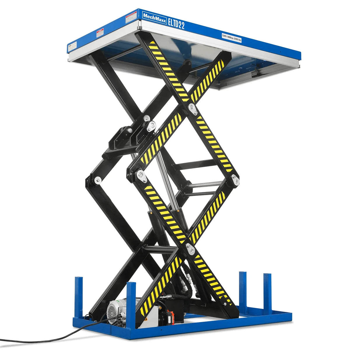 Wireless Remote Control Double Scissor Electric Hydraulic Lift Table, 2200lb Capacity, 51.2" x 32.3" Platform, - view 17