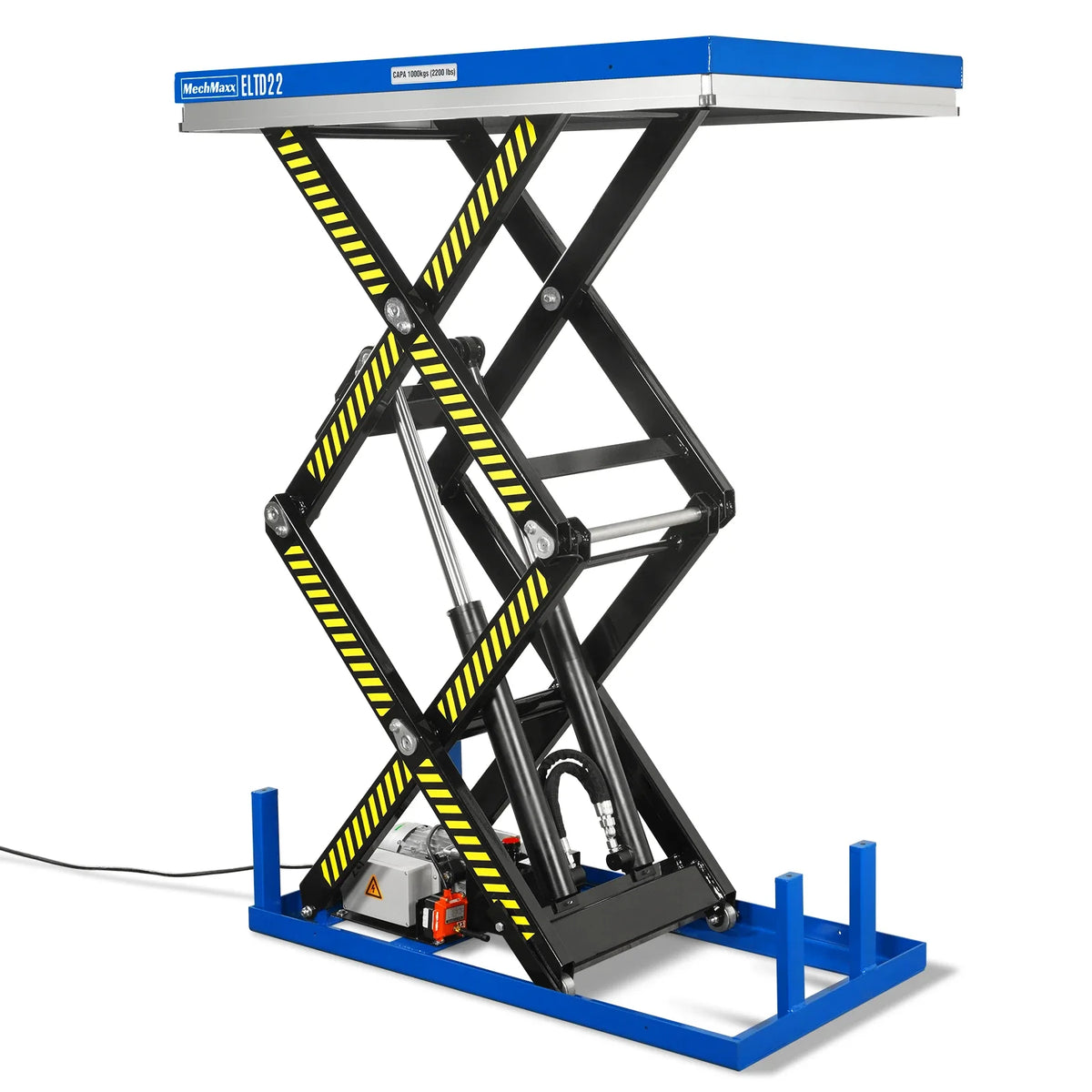 Wireless Remote Control Double Scissor Electric Hydraulic Lift Table, 2200lb Capacity, 51.2" x 32.3" Platform, - view 18
