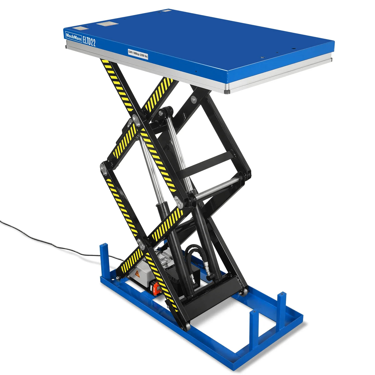 Wireless Remote Control Double Scissor Electric Hydraulic Lift Table, 2200lb Capacity, 51.2" x 32.3" Platform, - view 16