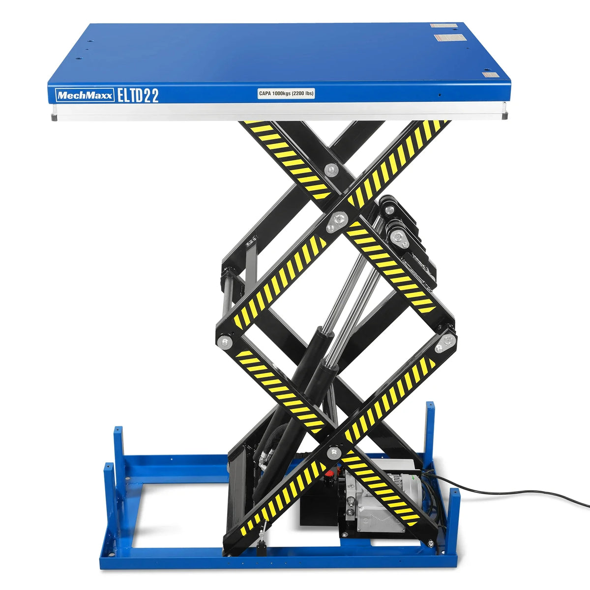 Wireless Remote Control Double Scissor Electric Hydraulic Lift Table, 2200lb Capacity, 51.2" x 32.3" Platform, - view 7