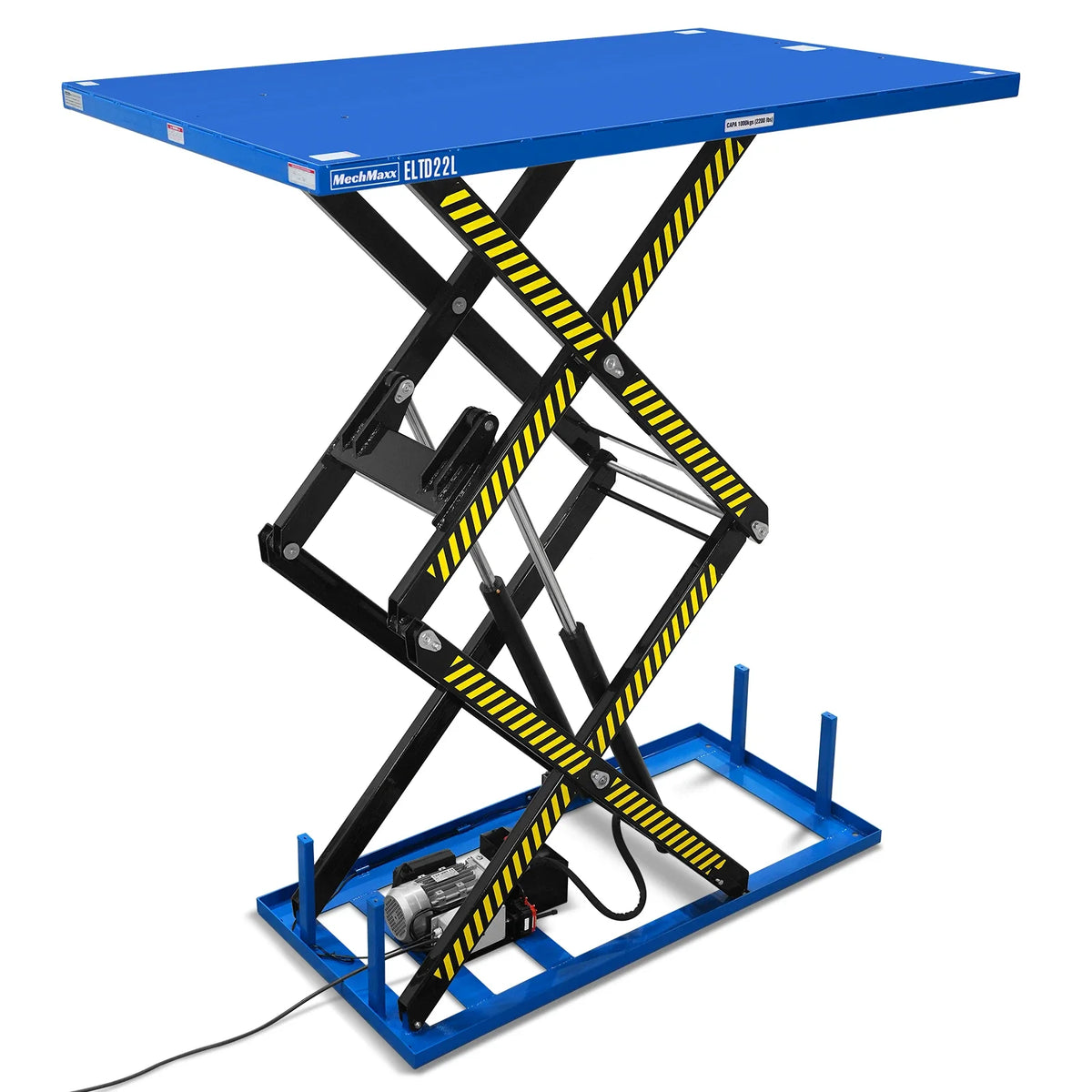 Wireless Remote Control Double Scissor Electric Hydraulic Lift Table, 2200lb Capacity, 86.6" x 51.2" Large Pla - view 18