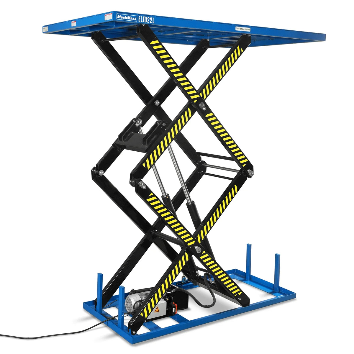 Wireless Remote Control Double Scissor Electric Hydraulic Lift Table, 2200lb Capacity, 86.6" x 51.2" Large Pla - view 19