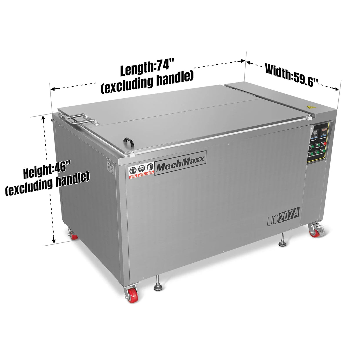 207 Gal / 785L Heavy Duty Industrial Ultrasonic Parts Washer, 28kHz 96 Transducers, Oil Skimmer, SS304 Tank, 2 - view 2