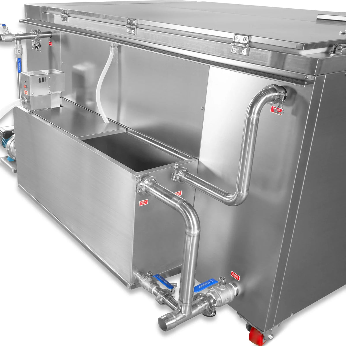 207 Gal / 785L Heavy Duty Industrial Ultrasonic Parts Washer, 28kHz 96 Transducers, Oil Skimmer, SS304 Tank, 2 - view 32