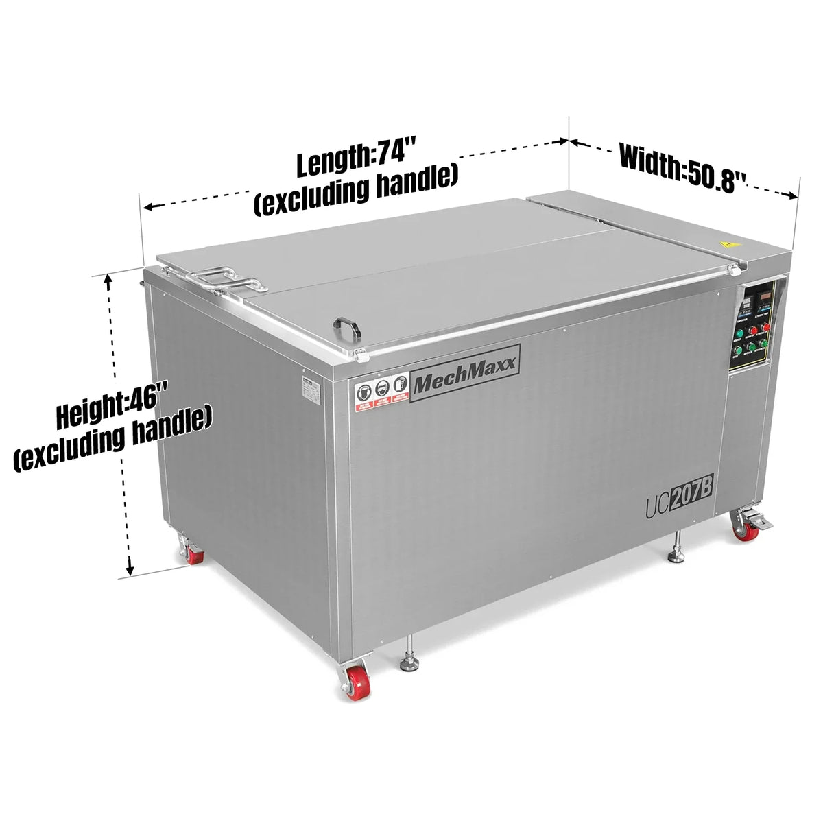 207 Gal / 785L Heavy Duty Industrial Ultrasonic Parts Washer, 28kHz 96 Transducers, SS304 Tank, 22kW Heater, 2 - view 2