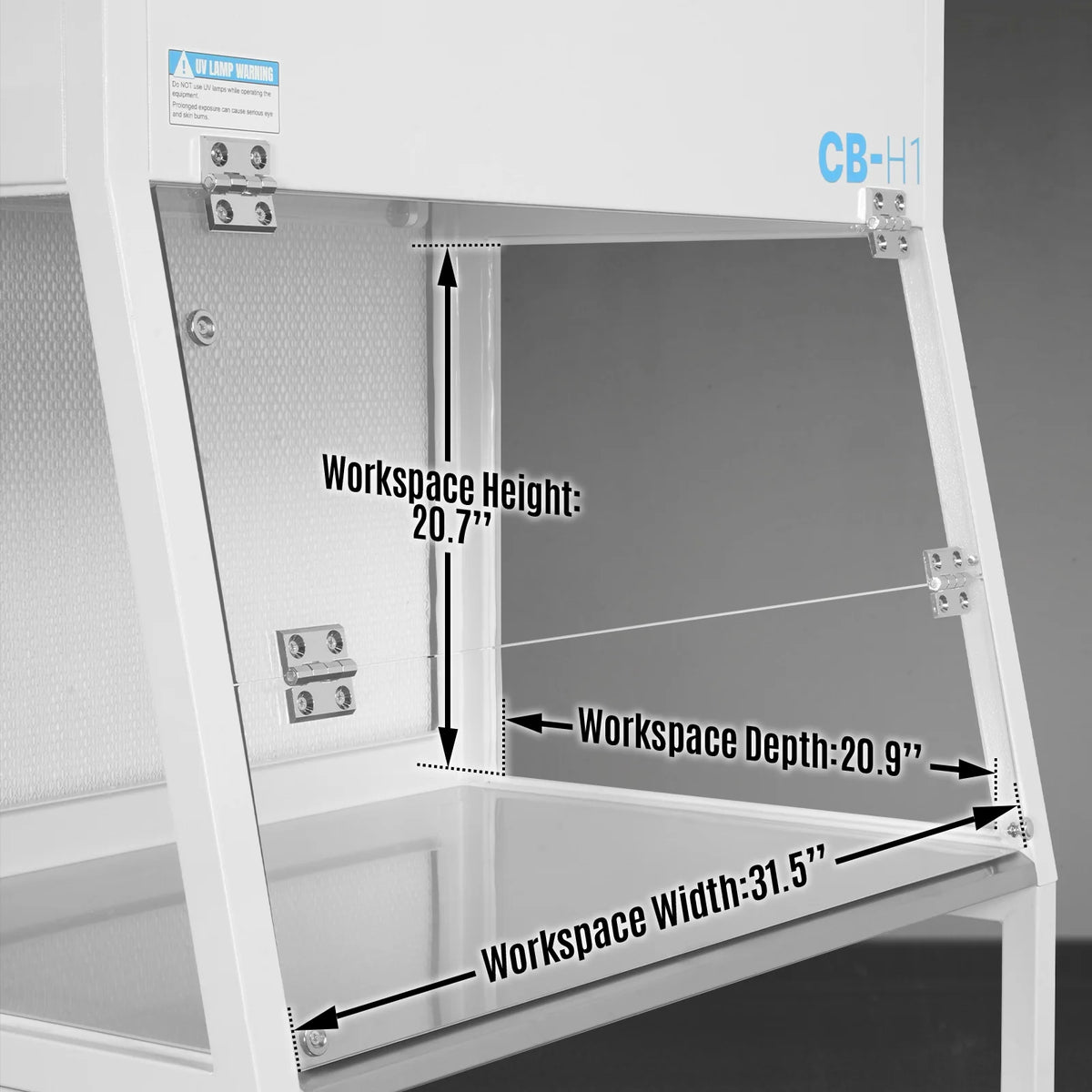 33.9" Wide CB-H1 Horizontal Laminar Flow Clean Bench with HEPA Filtration & UV Sterilization | ISO Class 5 - view 3