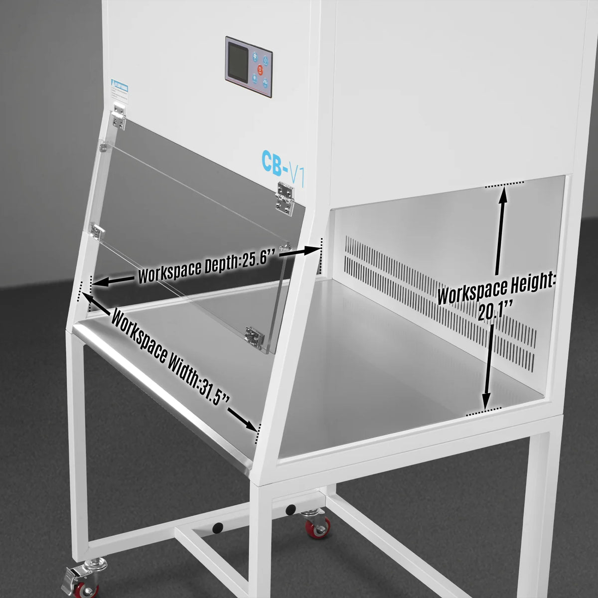 33.9" Wide CB-V1 Vertical Laminar Flow Clean Bench with HEPA Filtration & UV Sterilization | ISO Class 5 - view 3