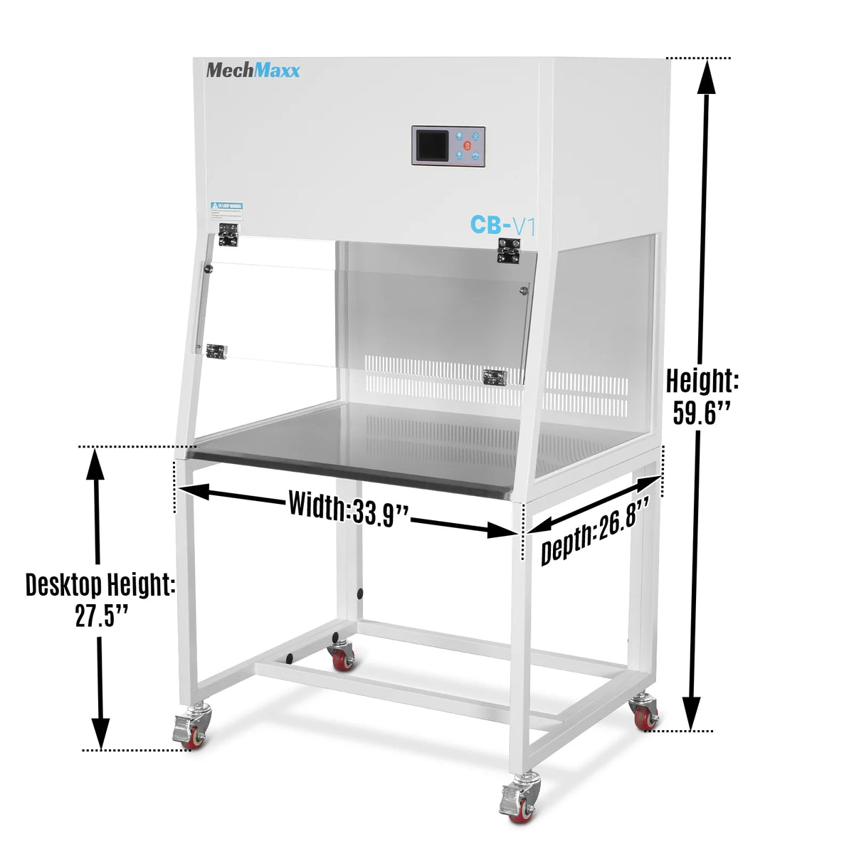 33.9" Wide CB-V1 Vertical Laminar Flow Clean Bench with HEPA Filtration & UV Sterilization | ISO Class 5 - view 2