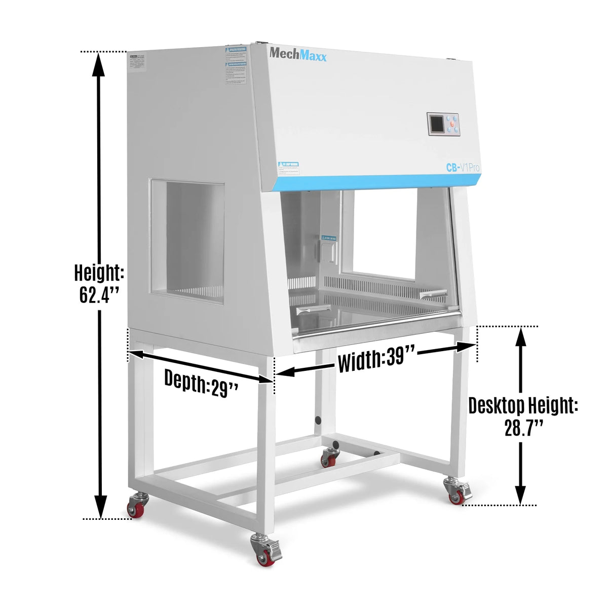 39" Wide CB-V1Pro Vertical Laminar Flow Clean Bench with HEPA Filtration & UV Sterilization | ISO Class 5 - view 2