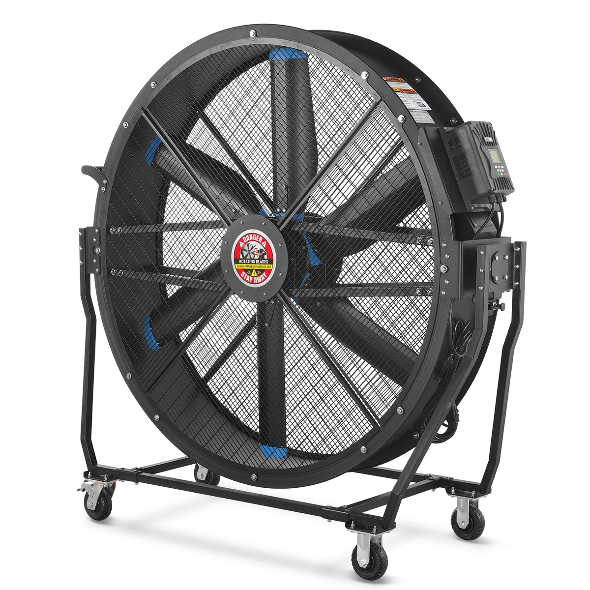 59 in Portable Industrial Fan with Variable High-Efficiency PMSM Motor, Tiltable Mobile High Volume Floor Fan, - view 24