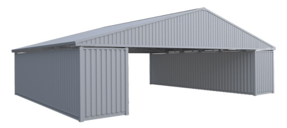 CAEL MC504008P Kit de toiture pour conteneurs – portée de 50 ft, 2 000 sq ft