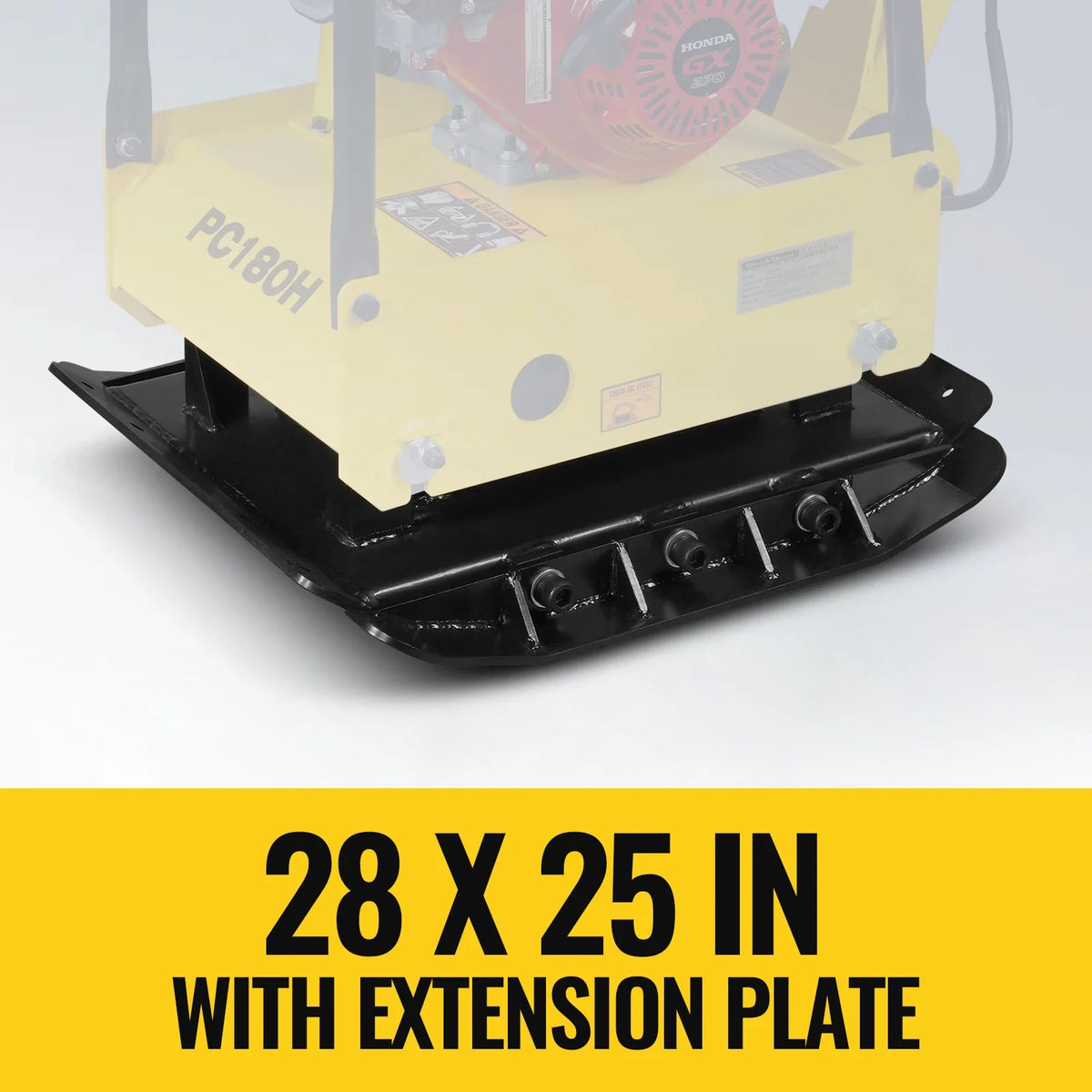 Honda GX270 Reversible Plate Compactor with Wheel Kit and Extension Plates, 6750 lb Centrifugal Force, PC180H - view 5