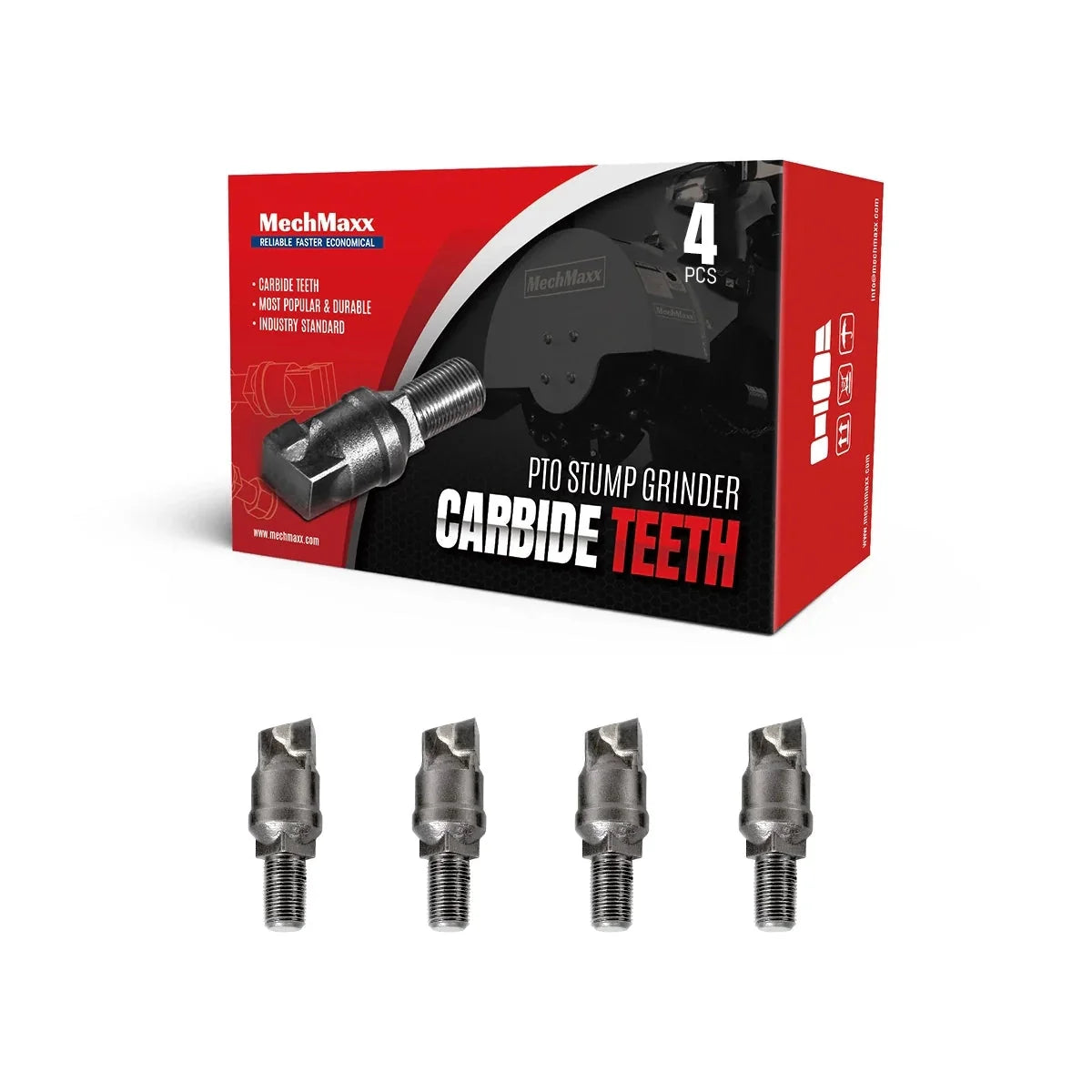 🎁 [ 1 Pack / 4 Pcs ] Teeth for Stump Grinder SG24; SG61; 1 Pack 4 teeth (SKU: 150151; 150151G;150501) (100% of