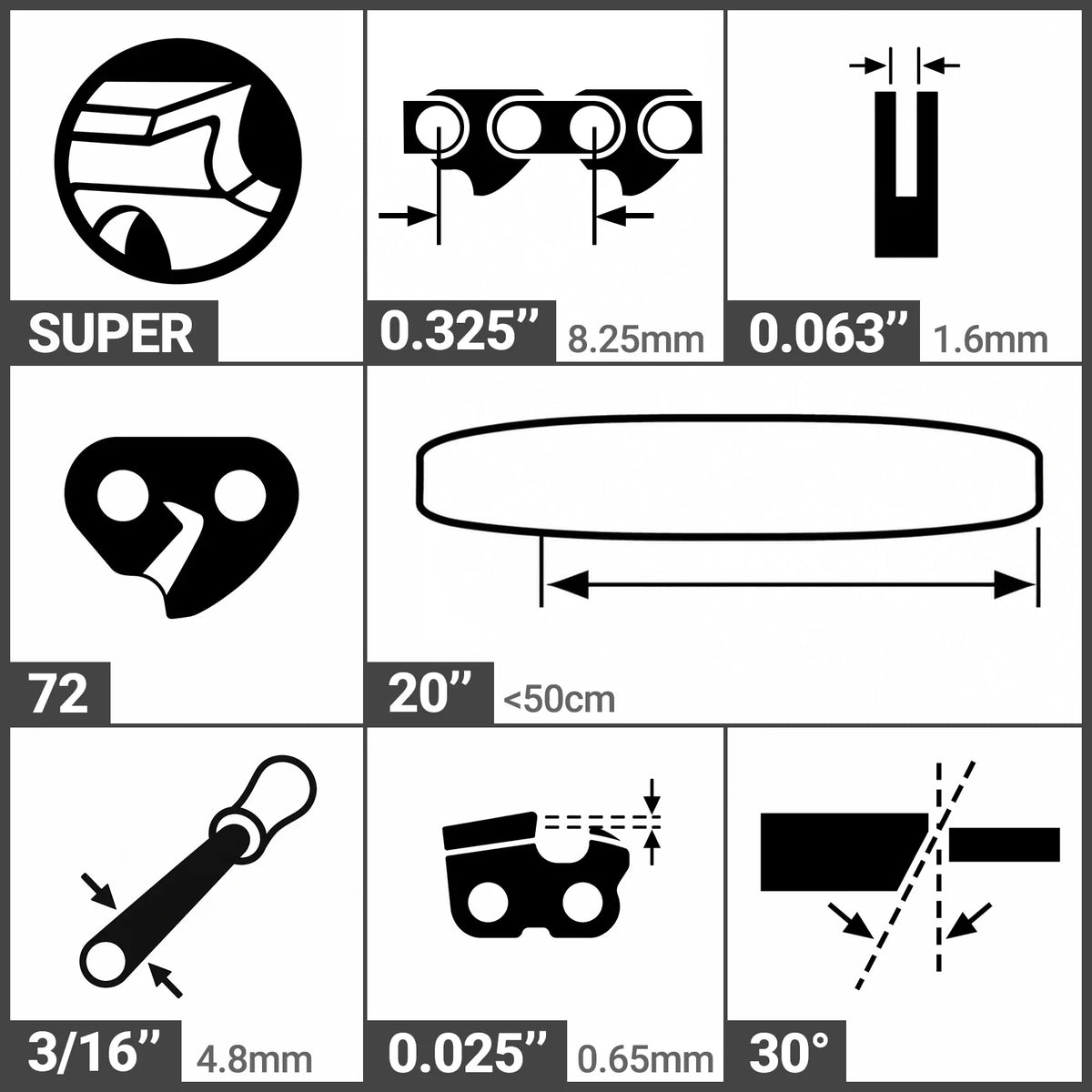 Chainsaw Chain for Log Splitter Processor with Conveyor HLS20, (SKU: 150244; 150245) - view 2