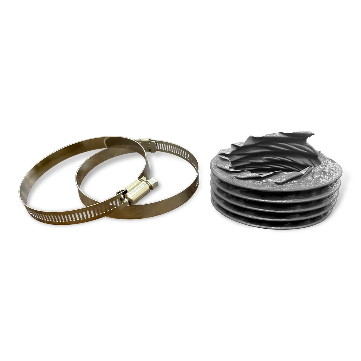 Corrugated Hose with 2 Hose Clamps (for SKU: 204002, 204003, 204004, 204006, 204007, 204008, 204010, 204011, 2