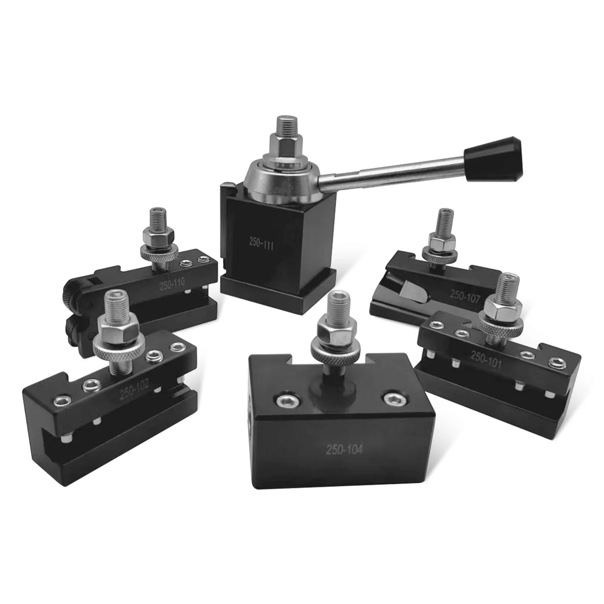 Wedge Quick Change Tool Post and Holders 251-222 for Metal Lathes (SKU 500007, 500008, 500009, 500011, 500012,