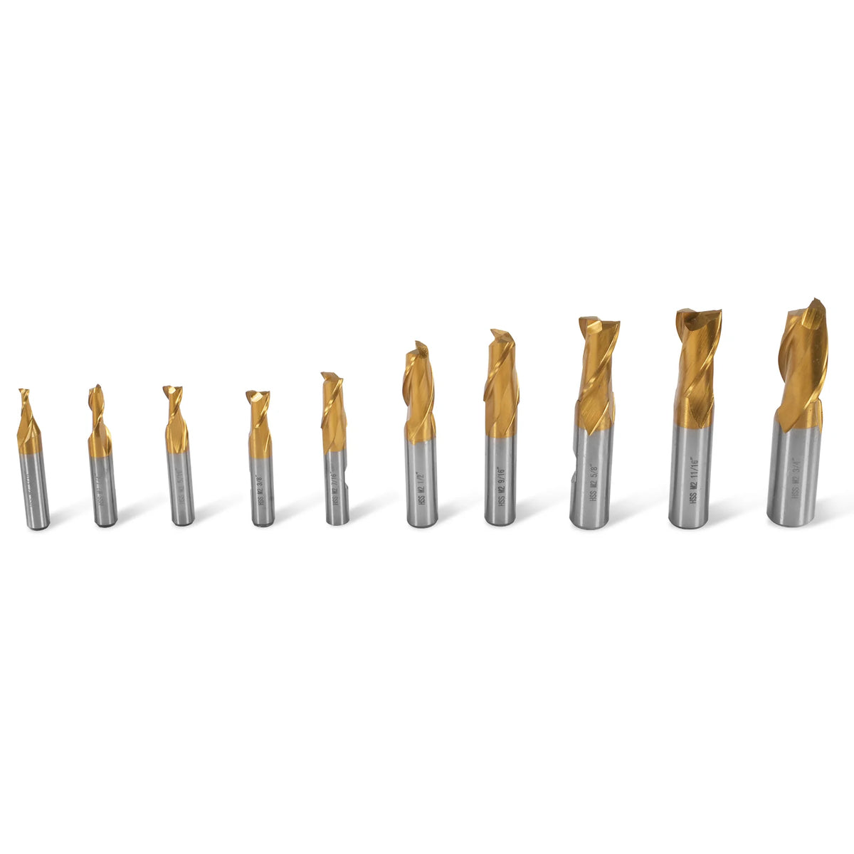 20Pcs HSS End Mills Set (SKU 500200, 500201, 500202, 500203, 500204, 500205) - view 3