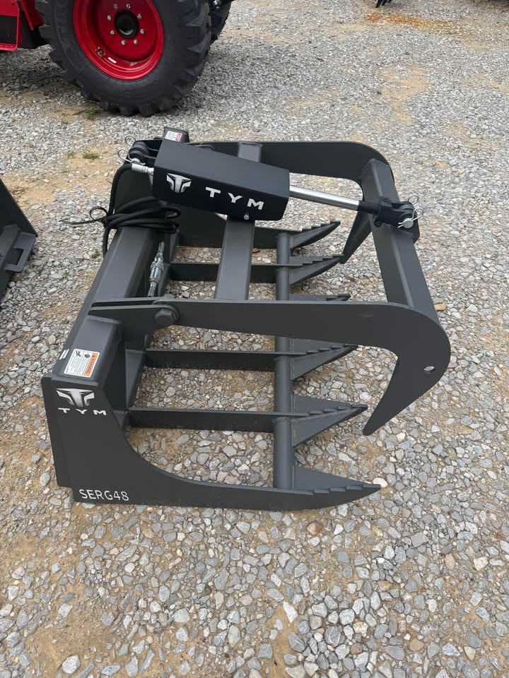 48" Single Cylinder Root Grapple, Skid Steer Style Quick Attach - view 3