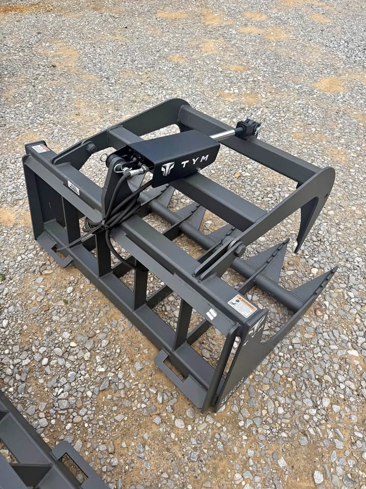 48" Single Cylinder Root Grapple, Skid Steer Style Quick Attach