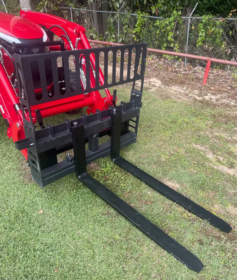 48" 4K LB Pallet Forks, Skid Steer Style Quick Attach