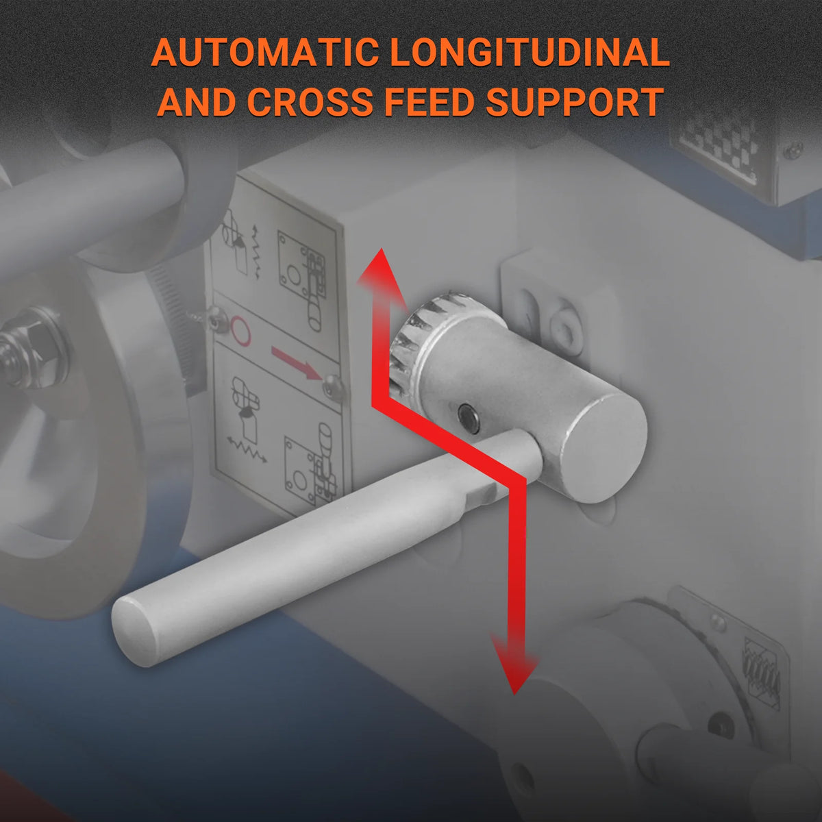 10 x 30 in Metal Lathe, 1.5 in Spindle Bore, Brushless Motor, 0-2000 RPM Variable Speed, Benchtop - view 11