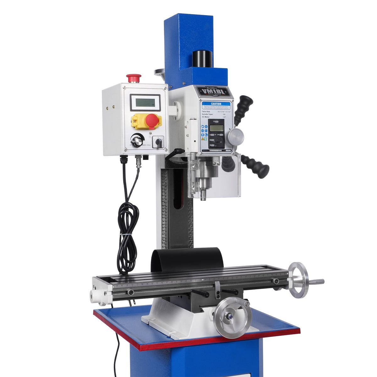 6 x 20 in Benchtop Mill Drill Machine, Variable Speed, R8 Spindle, 1 HP, 110V, Brushless Motor - view 14