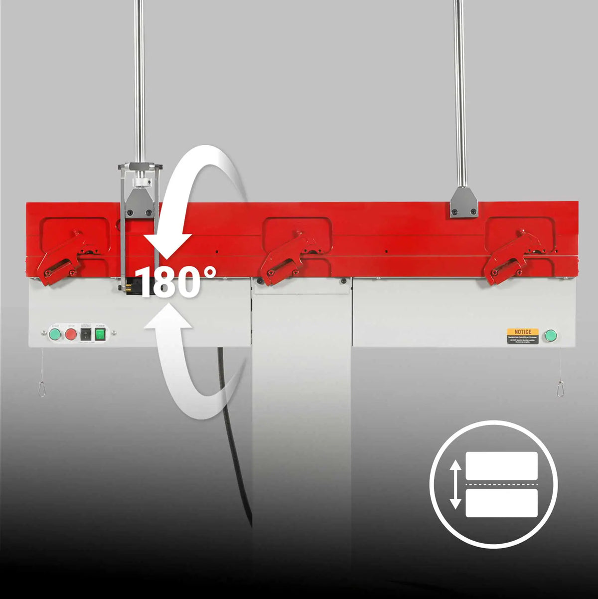 48 in Industrial Magnetic Pan and Box Heavy-Duty Sheet Metal Brake, 20 Gauge Capacity, MSMB1250E-R - view 9