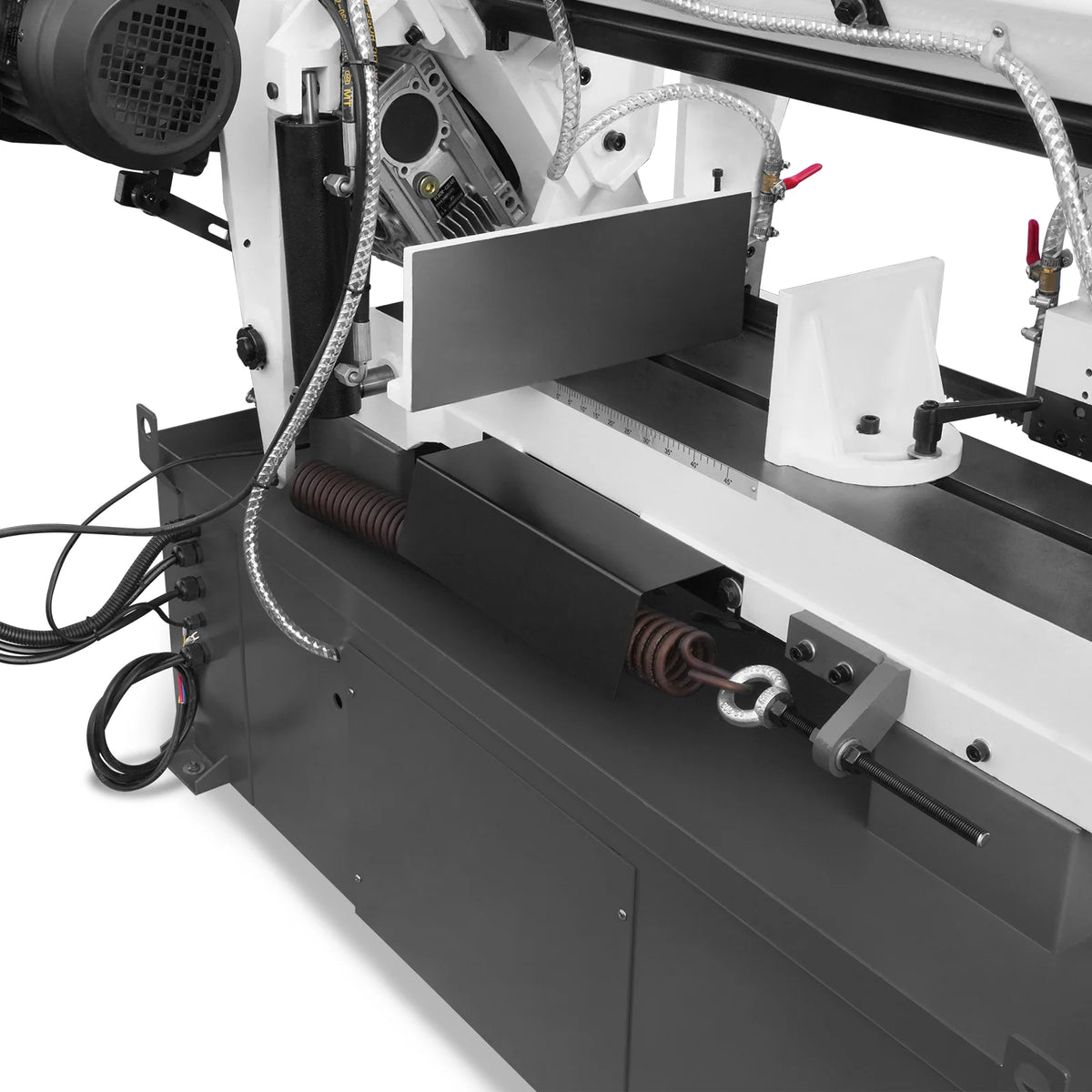 10 in Horizontal Metal Cutting Band Saw, 2 HP 1.5 kW, 4-Speed, 0-45 Degree Swivel, Hydraulic Downfeed, 230V, B - view 31