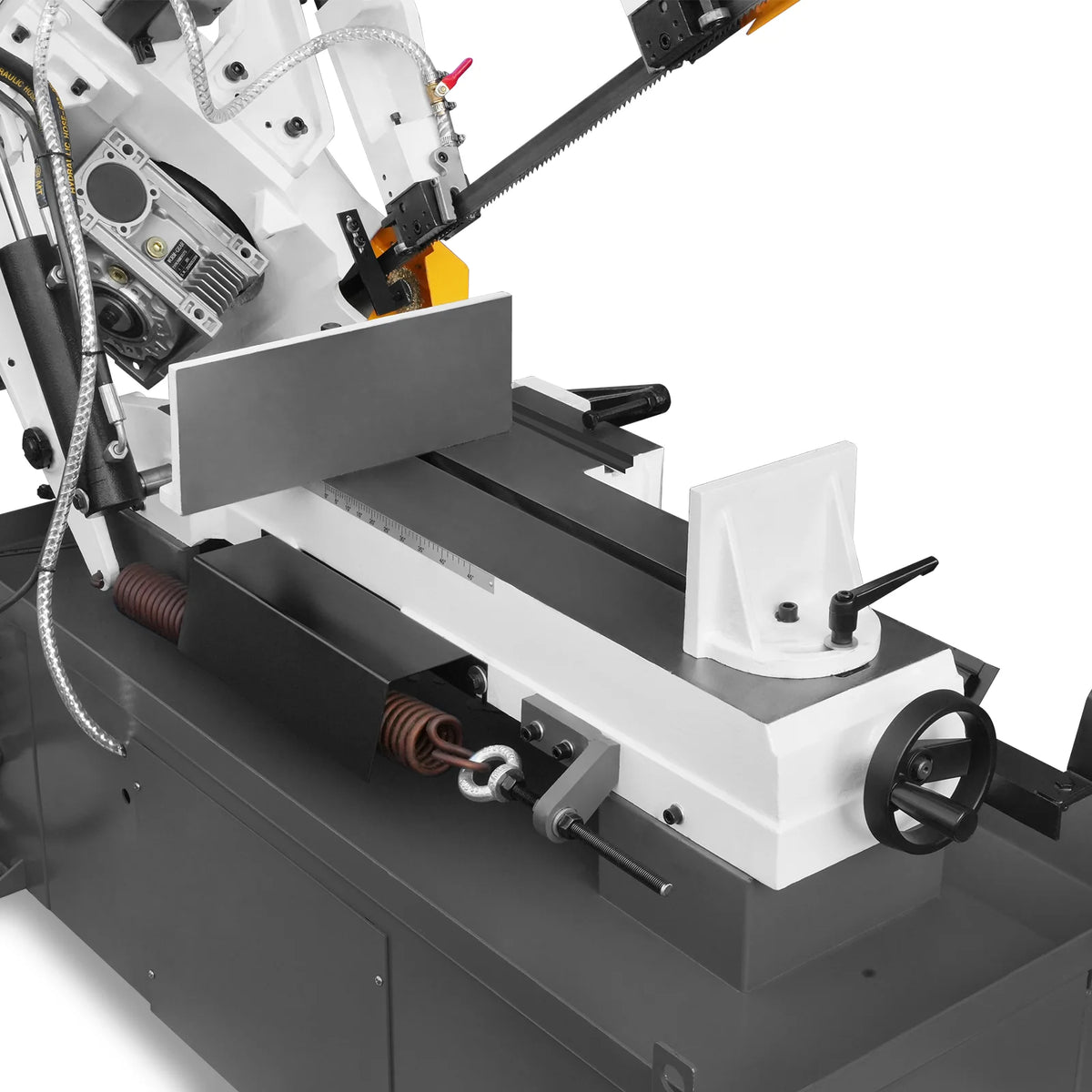 10 in Horizontal Metal Cutting Band Saw, 2 HP 1.5 kW, 4-Speed, 0-45 Degree Swivel, Hydraulic Downfeed, 230V, B - view 34