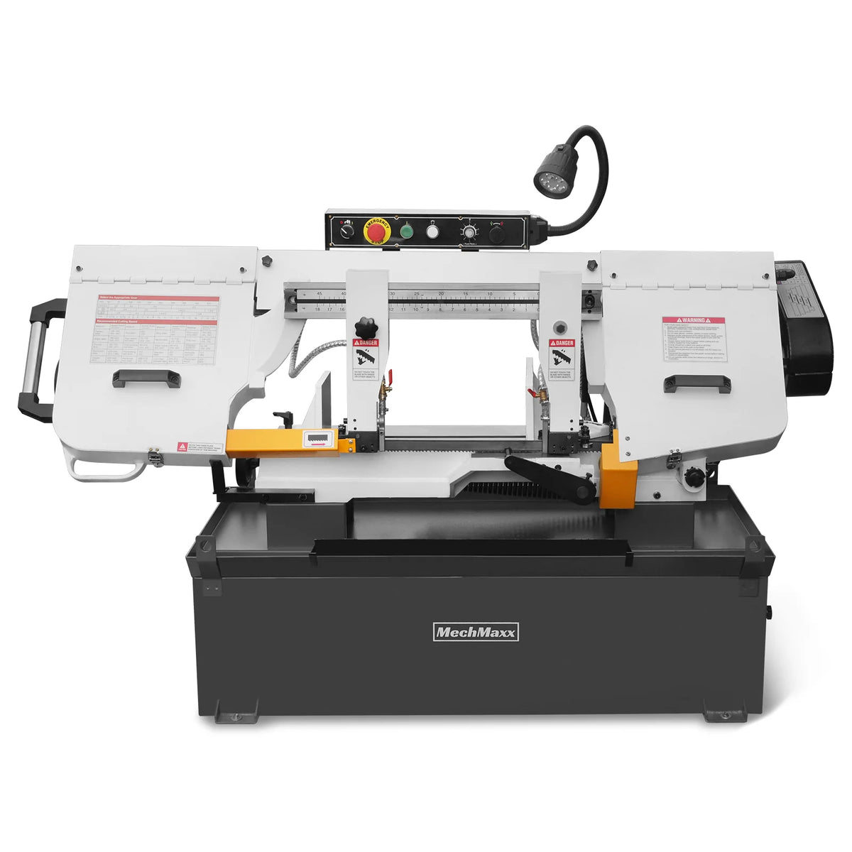 10 in Horizontal Metal Cutting Band Saw, 2 HP 1.5 kW, 4-Speed, 0-45 Degree Swivel, Hydraulic Downfeed, 230V, B - view 13