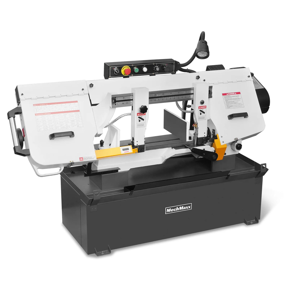10 in Horizontal Metal Cutting Band Saw, 2 HP 1.5 kW, 4-Speed, 0-45 Degree Swivel, Hydraulic Downfeed, 230V, B - view 17