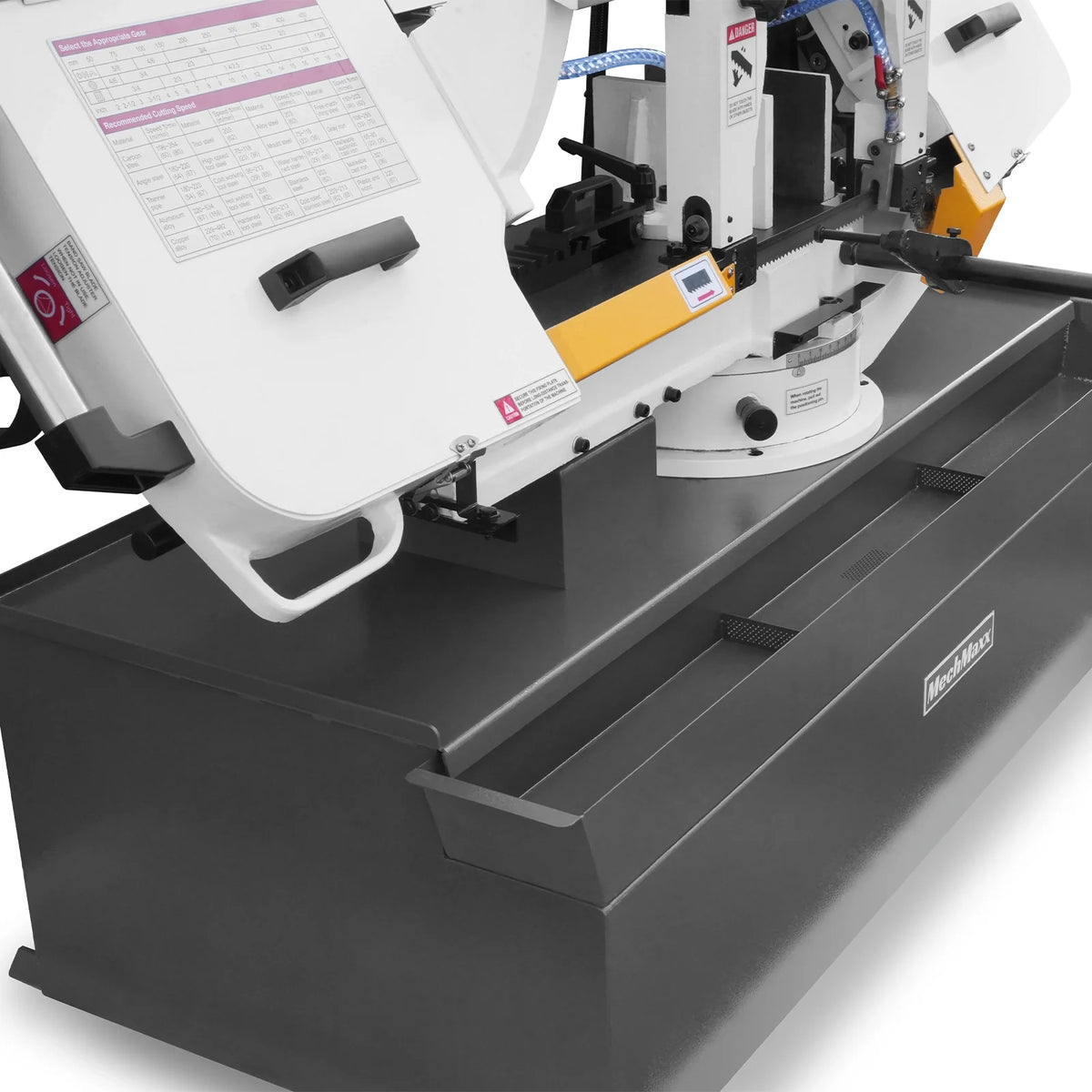 MechMaxx Metal Cutting Band Saw, 10 in Horizontal, 2 HP 220V, 0-45 Degree Mitering, Hydraulic Down Feed, Coola - view 39