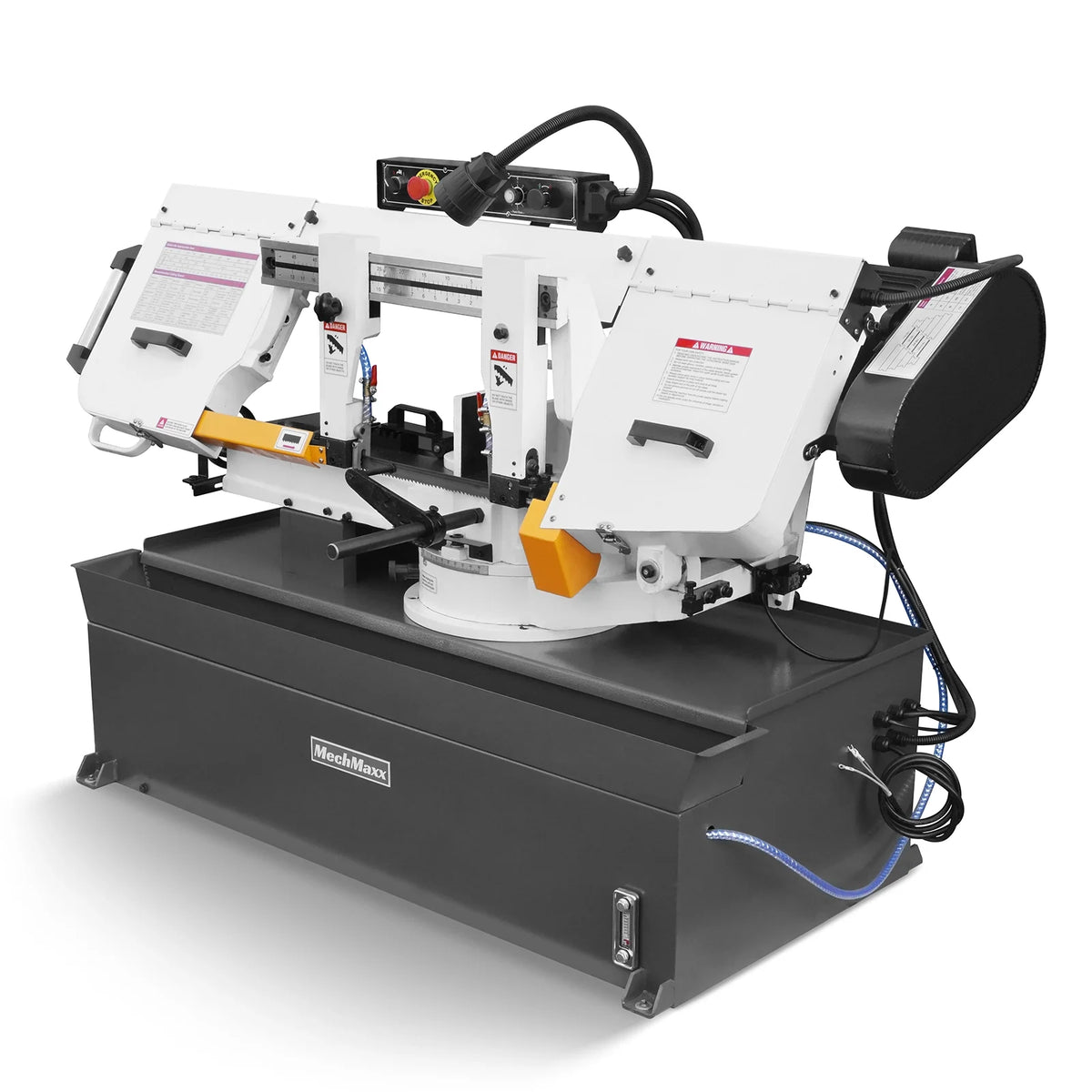MechMaxx Metal Cutting Band Saw, 10 in Horizontal, 2 HP 220V, 0-45 Degree Mitering, Hydraulic Down Feed, Coola - view 16