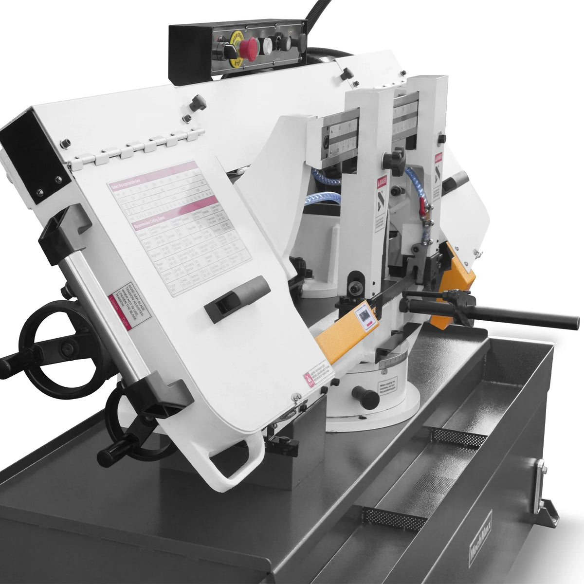 MechMaxx Metal Cutting Band Saw, 10 in Horizontal, 2 HP 220V, 0-45 Degree Mitering, Hydraulic Down Feed, Coola - view 47