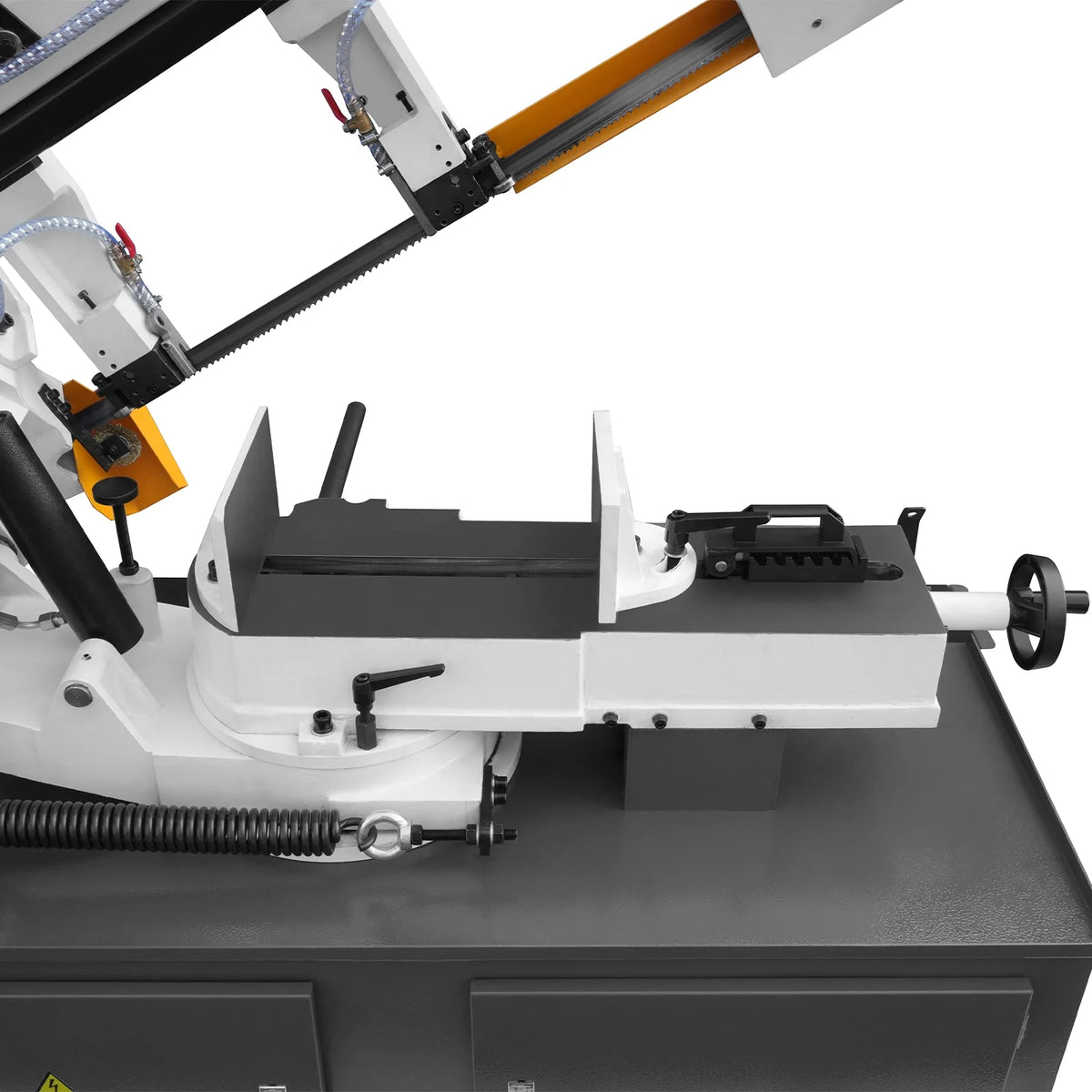 MechMaxx Metal Cutting Band Saw, 10 in Horizontal, 2 HP 220V, 0-45 Degree Mitering, Hydraulic Down Feed, Coola - view 55