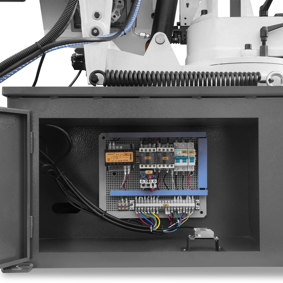 MechMaxx Metal Cutting Band Saw, 10 in Horizontal, 2 HP 220V, 0-45 Degree Mitering, Hydraulic Down Feed, Coola - view 30